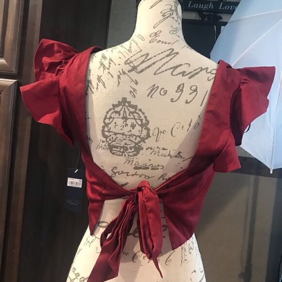 Rachael Ray Marcia Crop Top Black Cherry Size Small - Picture 12 of 12